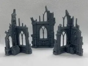 Grimdark Ruin Set - Tabletop Wargame Terrain n.2