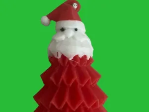 Santa Christmas Tree Ornament 3D Geometric Deco