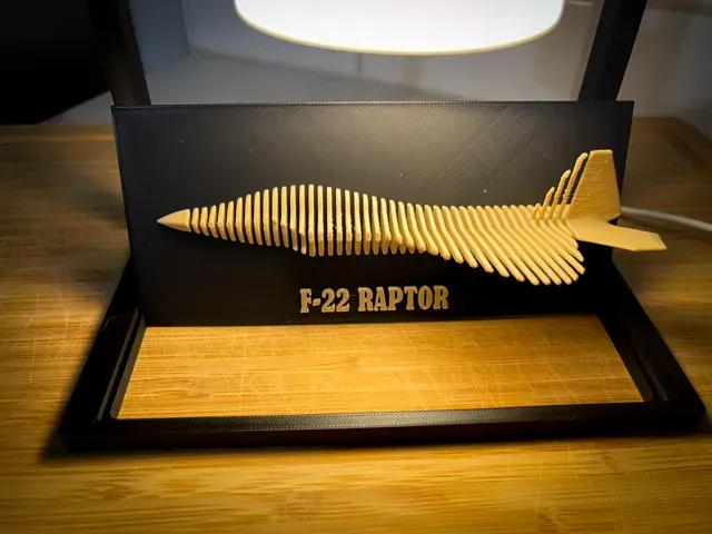 F22 Raptor Fighter Jet - Layered Art Sculpture — Фото 3 из 4