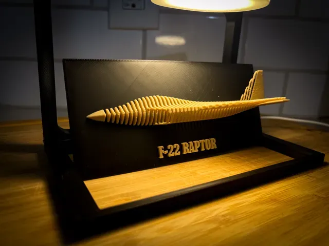 F22 Raptor Fighter Jet - Layered Art Sculpture — Фото 2 из 4