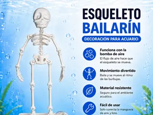 Adorno para pecera de esqueleto bailarín
