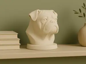 English Bulldog – 3D Printable Dog Bust