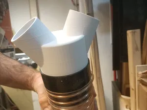 80mm vs 50mm Intake Adapter Y-Splitter with Cap