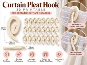 Curtain Pleat Hook – Quick Print