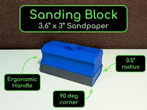 Sanding Block (3.6" x 3" Sandpaper)