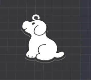 cute dog keychain / necklace charm free commercial