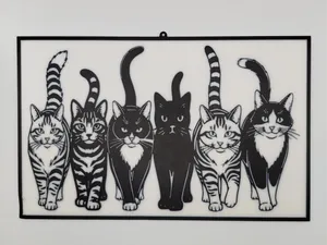 Katzenbande Wandbild