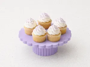 Scalloped Cake Stand | Dessert Display Pedestal