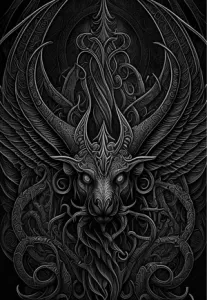 Baphomet in Ornate Gothic Style