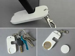Shopping Cart Coin & Phone Stand Keychain