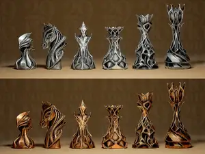 Stylized Chess Set