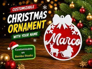 Bola navidad Santa claus con nombre personalizado
