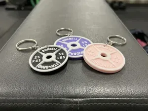 25kg Gym Weight Plate Keychain Fitness Gift