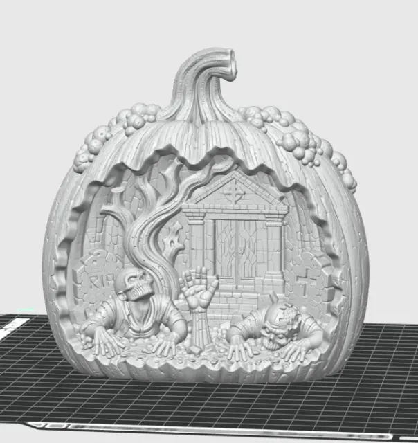 Zombie Graveyard Pumpkin Diorama - Halloween Decor — Фото 10 из 10