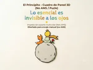 El Principito -Cuadro de Pared 3D (No AMS / Puzle)