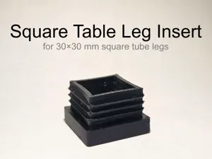 Square Table Leg Insert 30×30 mm – TPU Press-Fit