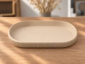Japandi Ribbed Harmony Tray
