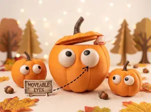 Cartoon Pumpkin Box with Lid