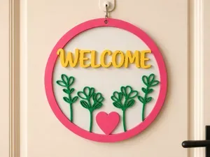 Custom Door Decor - Welcome Family Sign