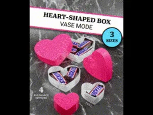 Heart-shaped boxes | Vase mode | 3 sizes