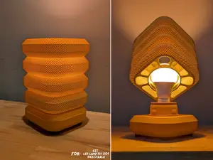 Rechteckige Retro Korblampe mit Trapetzkontur