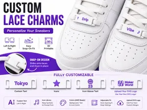 Custom Sneaker Lace Charms - Text, Icons, SVG Logo