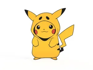 Cute Pikachu Halloween Wall Art