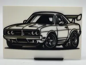 2D Wall Art Dodge Charger RT TinyCar