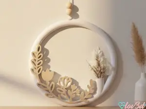 Boho Floral Wreath with Integrated Mini Vase