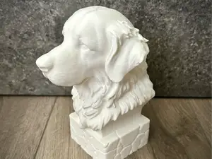 Realistic Golden Retriever Bust Dog