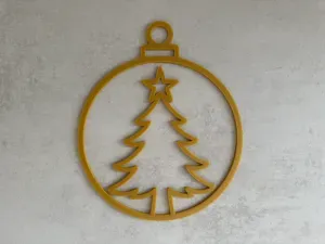 Deko Türkranz Weihnachtskugel mit Weihnachtsbaum