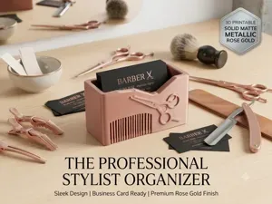 Barber & Stylist Business Card Holder Desk Caddy