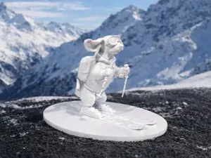 Skiing Crazy Dachshund, Sausage Dog