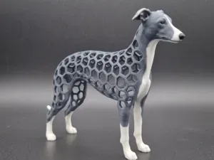 Voronoi Dog Greyhound Sculpture Statue