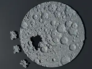Moon Surface Jigsaw Puzzle | 91 pieces