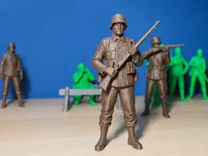 WWII Infantryman Standing Guard