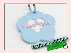 Keychain with name Generator - Flower, Heart, ...