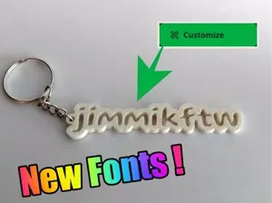 Outline keychain v2 - New Fonts ! Generator