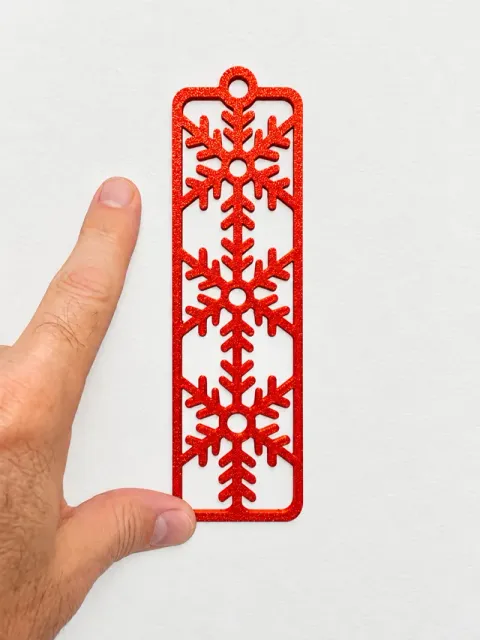 Christmas Snowflake Triple Snowflake Bookmark — Фото 7 из 11