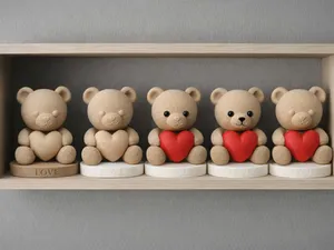 Valentinstag Teddybär mit und ohne AMS mehrteilig