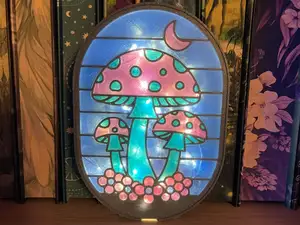 Evening Mushroom Lantern Light-Up Bookshelf Decor