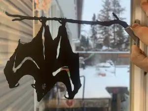 Hanging Bat Silhouette