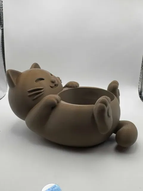 Cat Bowl – Chubby Cat Figurine with Belly Bowl — Фото 2 из 6