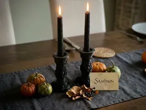 Halloween Candle & Tea Light Holder /Samhain Decor