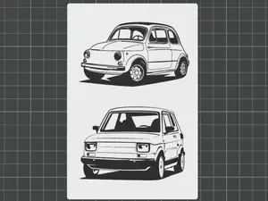 Quadretto Old Fiat 500 126