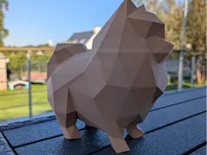 Tirelire Loulou de Poméranie – Low Poly