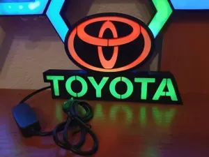 Toyota LED Light Sign 3D Printable Decorative Lamp