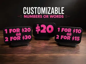 Customizable price tags perfect for craft shows