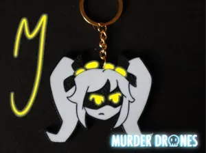 J Keychain Murder Drones Glitch pin