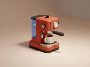 咖啡机-厨房用品幼儿认知百科-儿童涂色过家家玩具